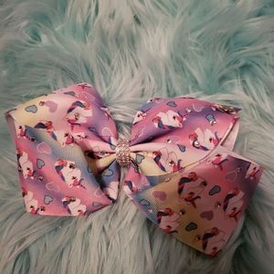 Multi colored unicorn bow